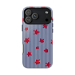 Blue Stripes & Red Stars Magnetic Phone Case by etchd, view 31