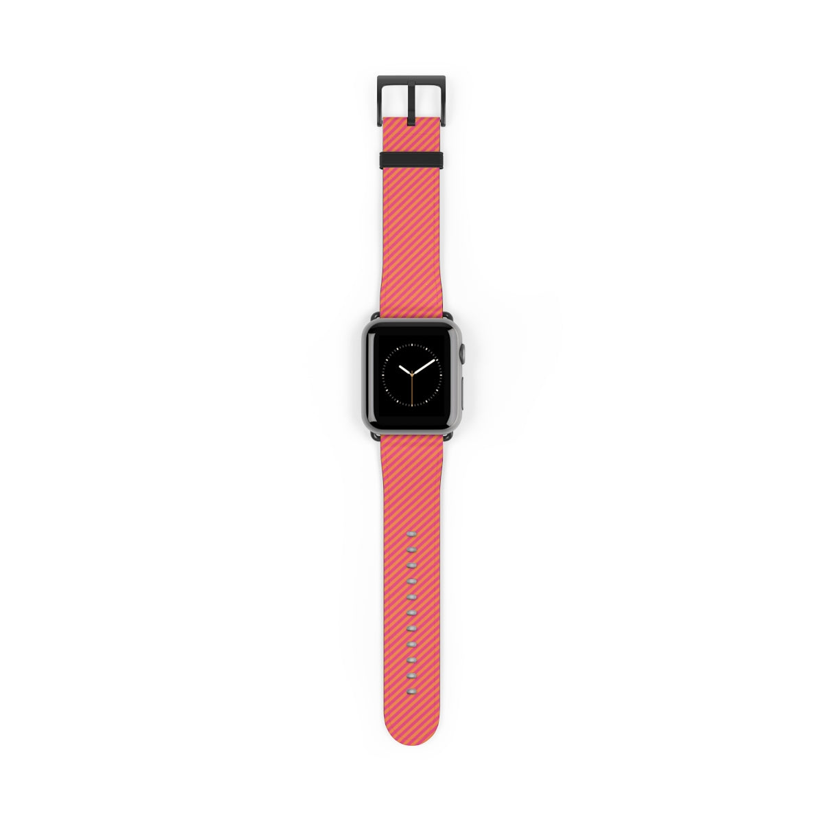 Pink & Orange Striped Diagonal Correa para smartwatch de etchd