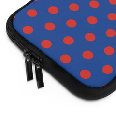 Poppy And Cobalt Polka Dot Laptop Sleeve by etchd, view 12