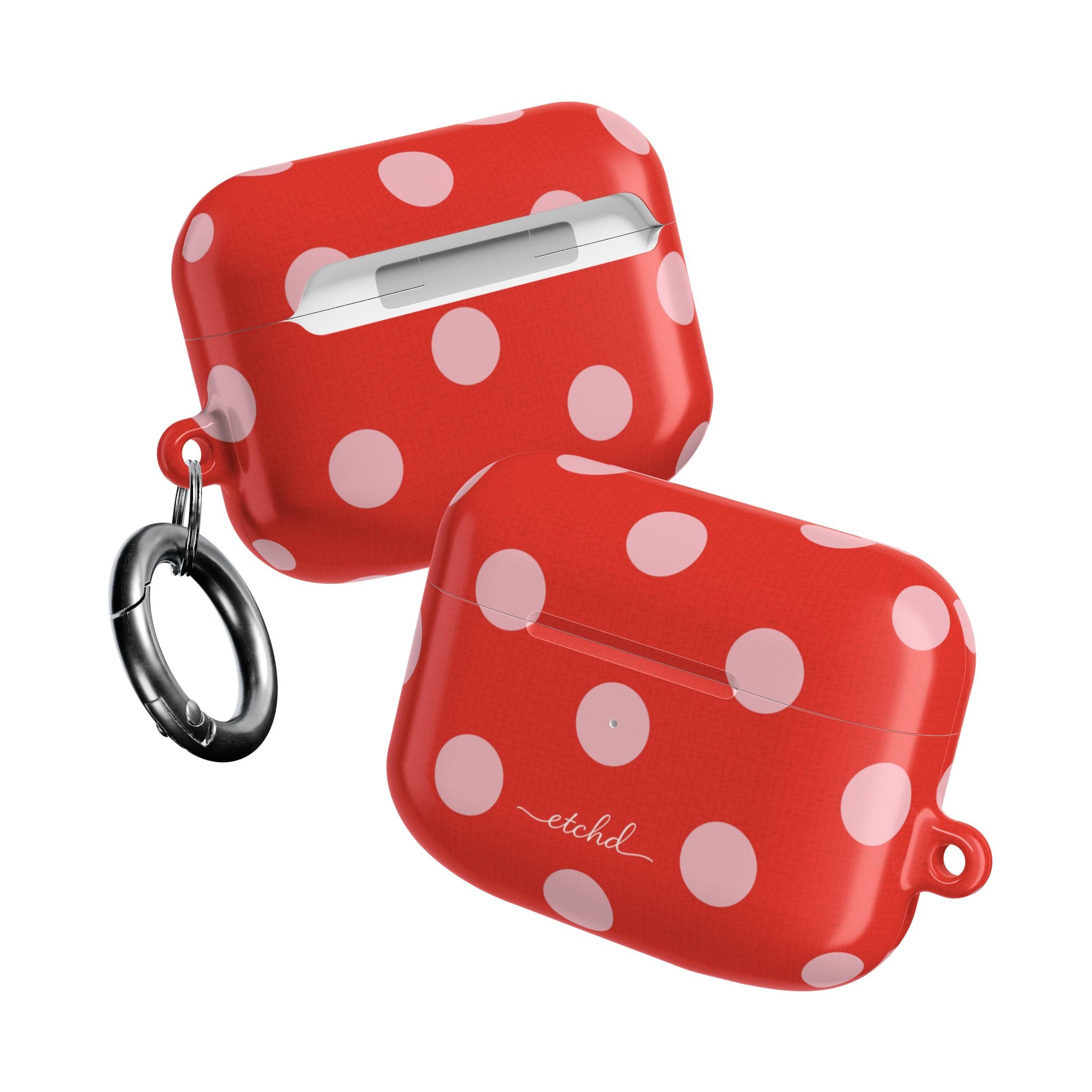 Blush & Poppy Polka Dot AirPod Case by etchd, view 10