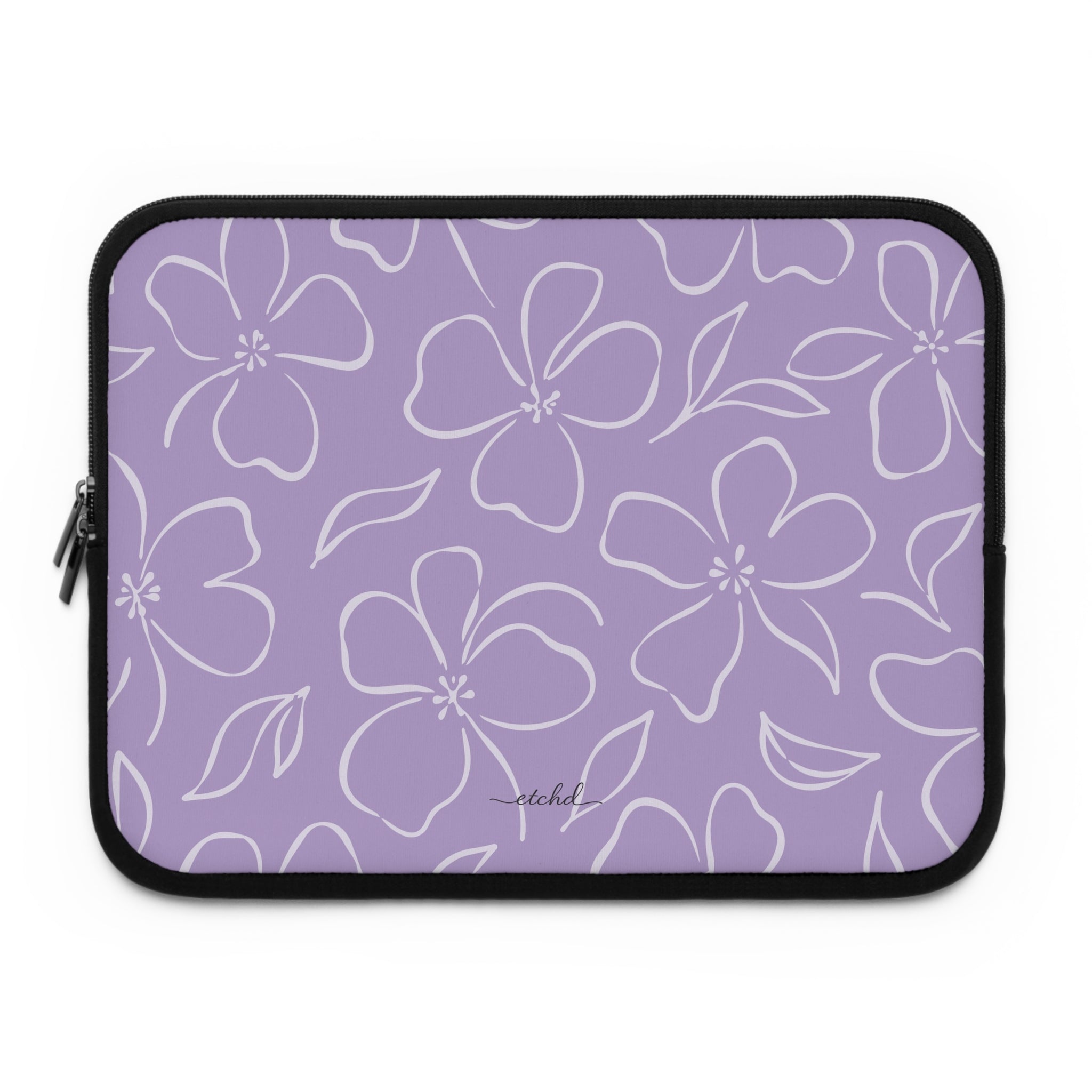 Lilac & Cream Floral Custodia per laptop di etchd