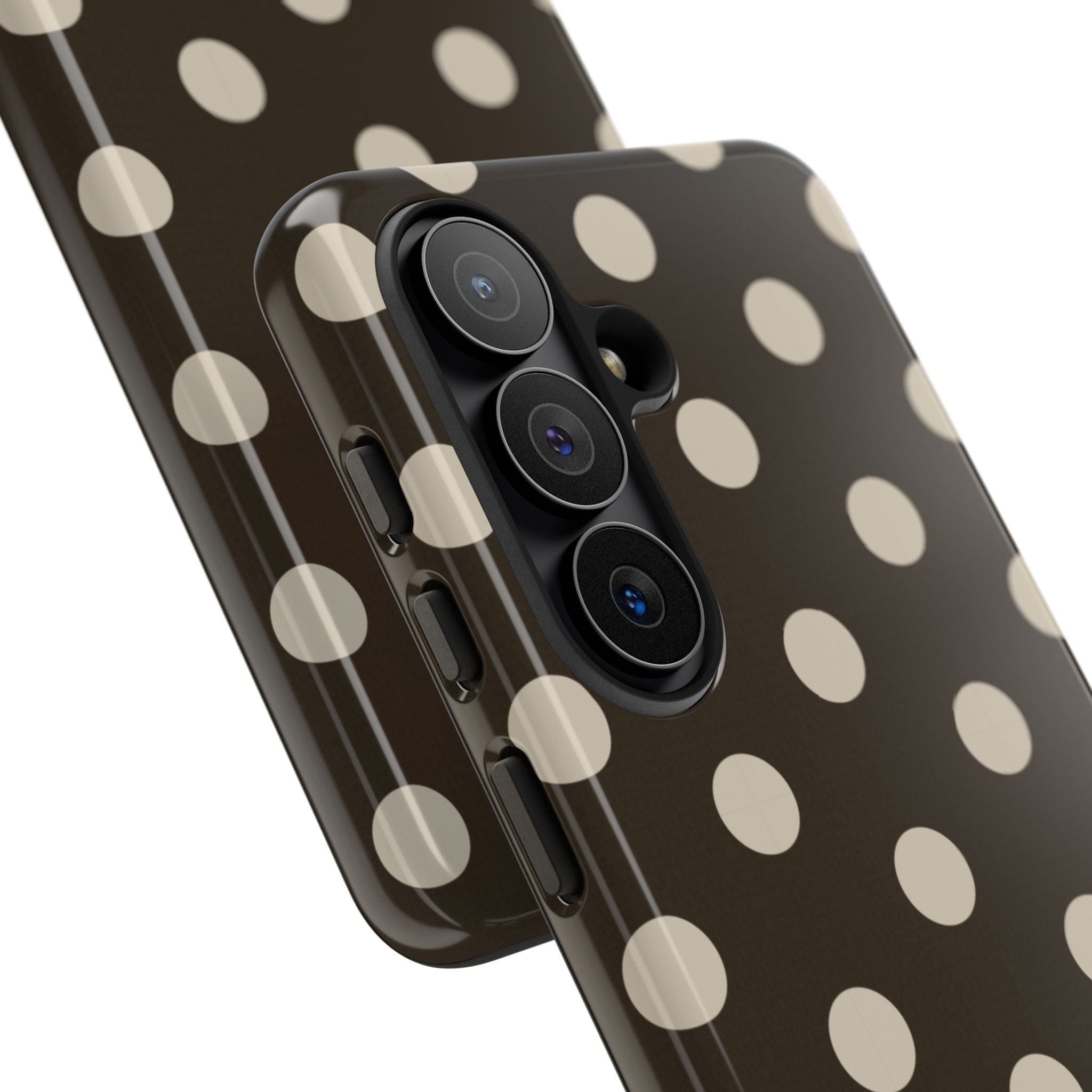 Cream & Brown Polka Dot Phone Case by etchd, view 209