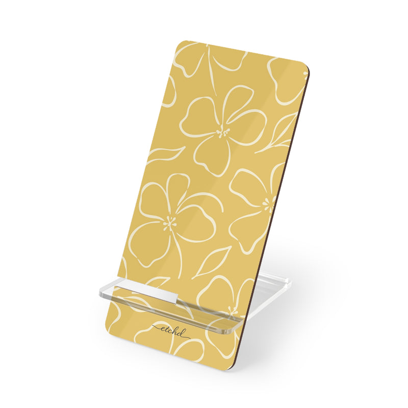 Butter & Cream Floral Phone Stand by etchd