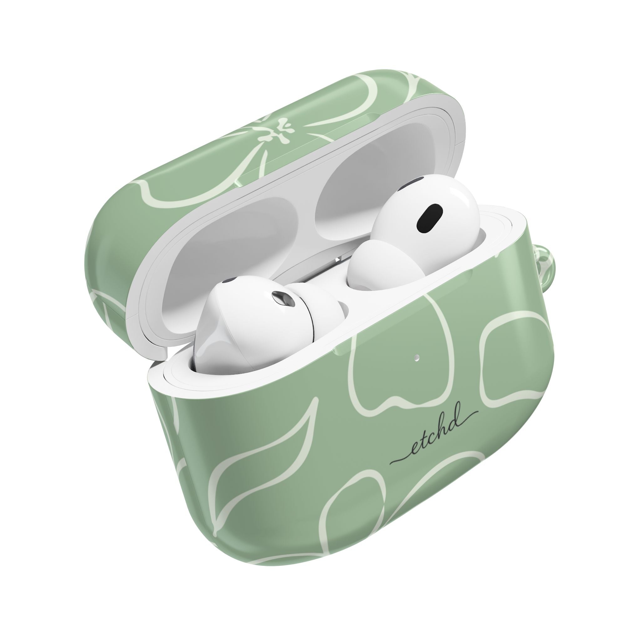Sage & Cream Floral AirPod Case by etchd, view 9