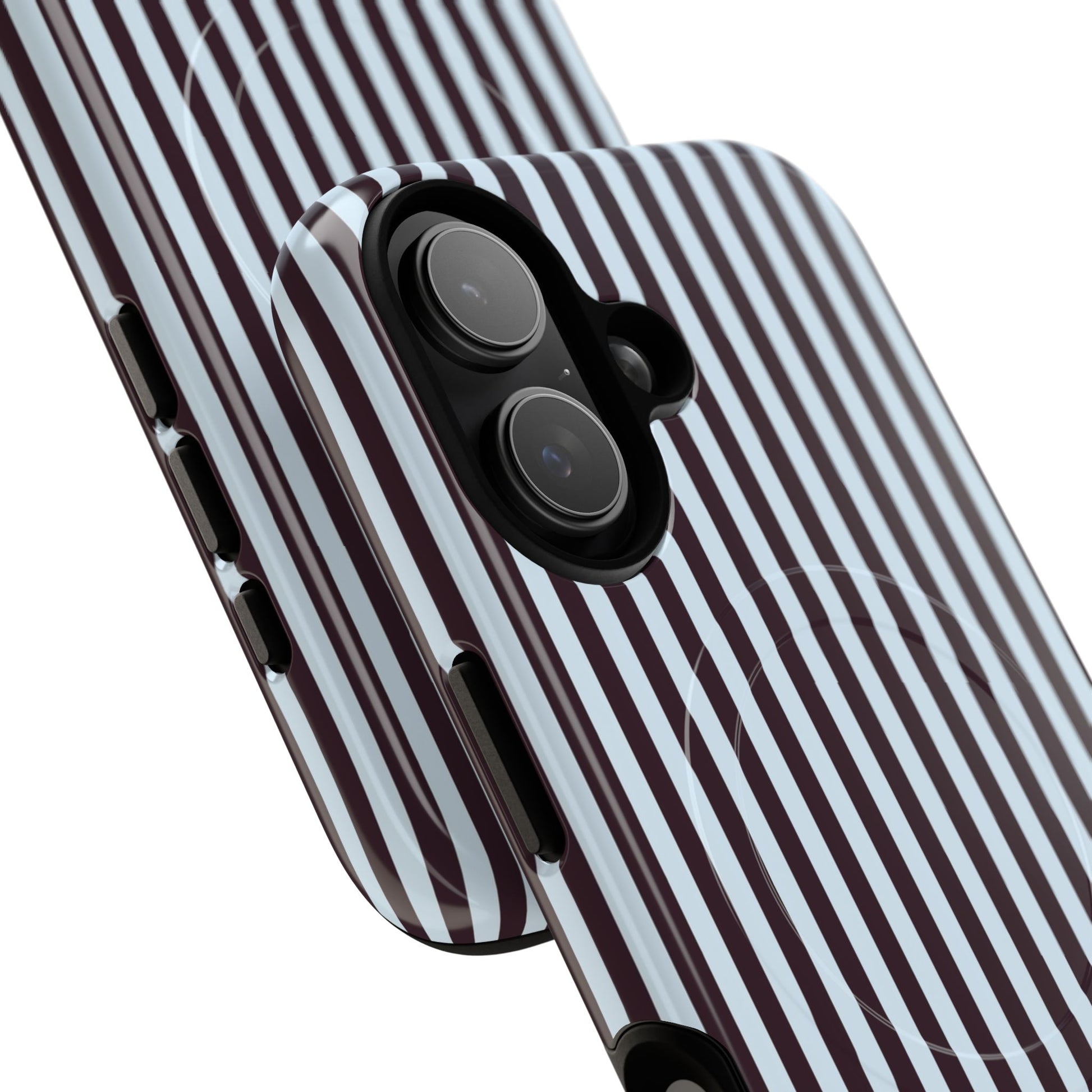 Plum & Blue Striped Magnetic Phone Case by etchd, view 87