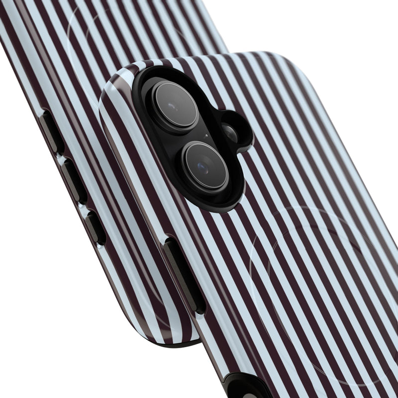 Plum & Blue Striped Magnetic Phone Case by etchd, view 87