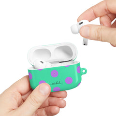 Lilac & Hypermint Polka Dot AirPod Case by etchd, view 11