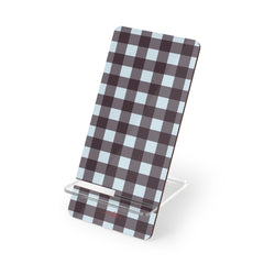 Blue & Plum Gingham Soporte para móvil de etchd