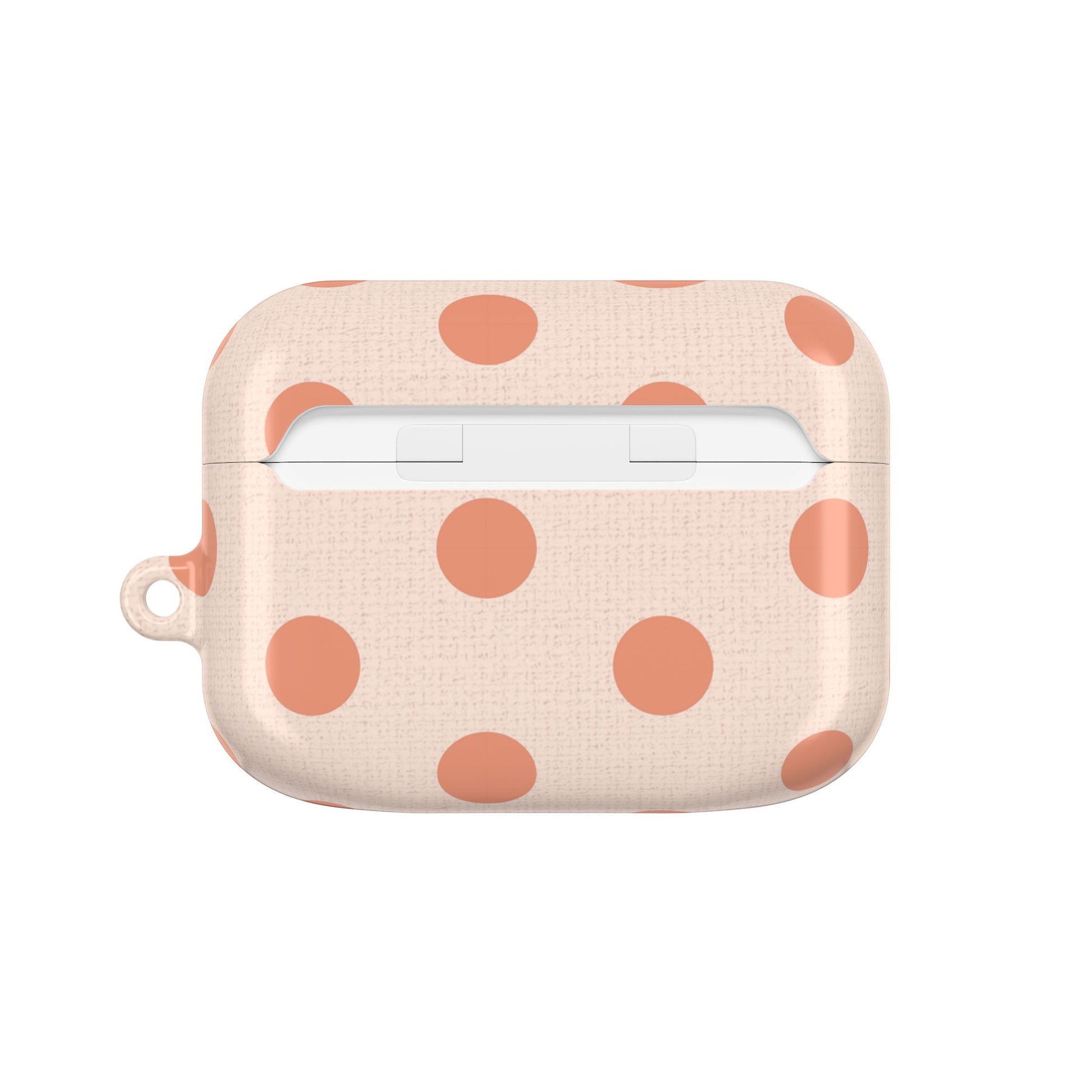 Coral & Cream Polka Dot AirPod Case by etchd, view 7