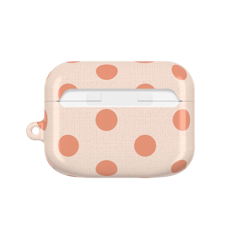 Coral & Cream Polka Dot AirPod Case by etchd, view 7