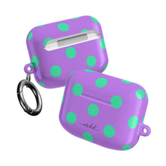 Hypermint & Lilac Polka Dot AirPod Case by etchd, view 10