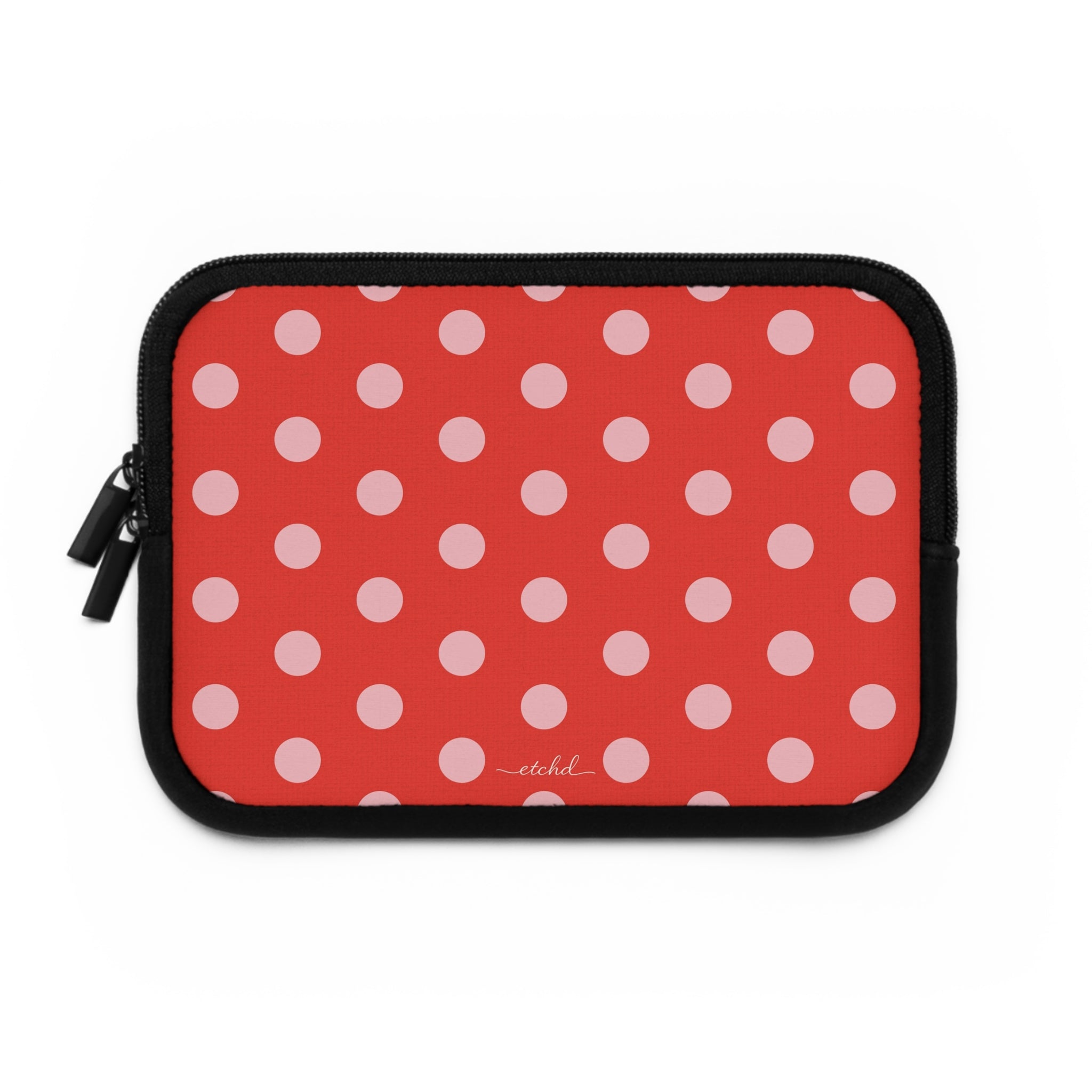 Blush & Poppy Polka Dot Laptop Sleeve by etchd, view 2