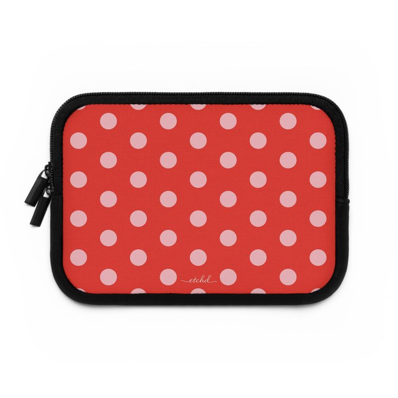 Blush & Poppy Polka Dot Custodia per laptop di etchd, vista 2