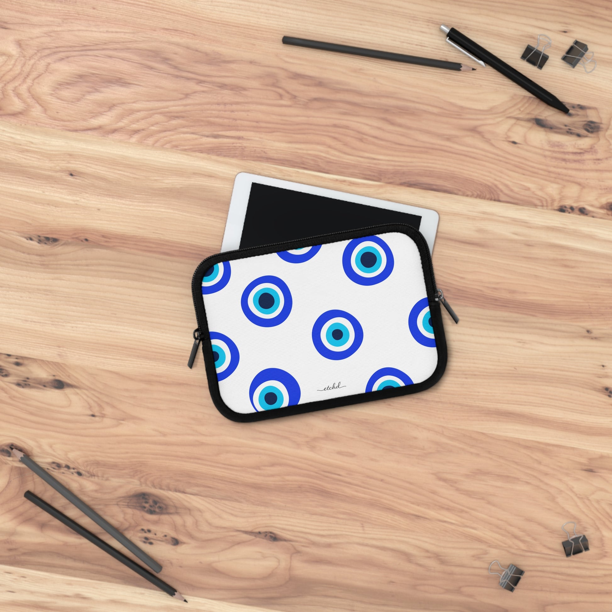 Abstract Evil Eye Laptop Sleeve by etchd, view 14