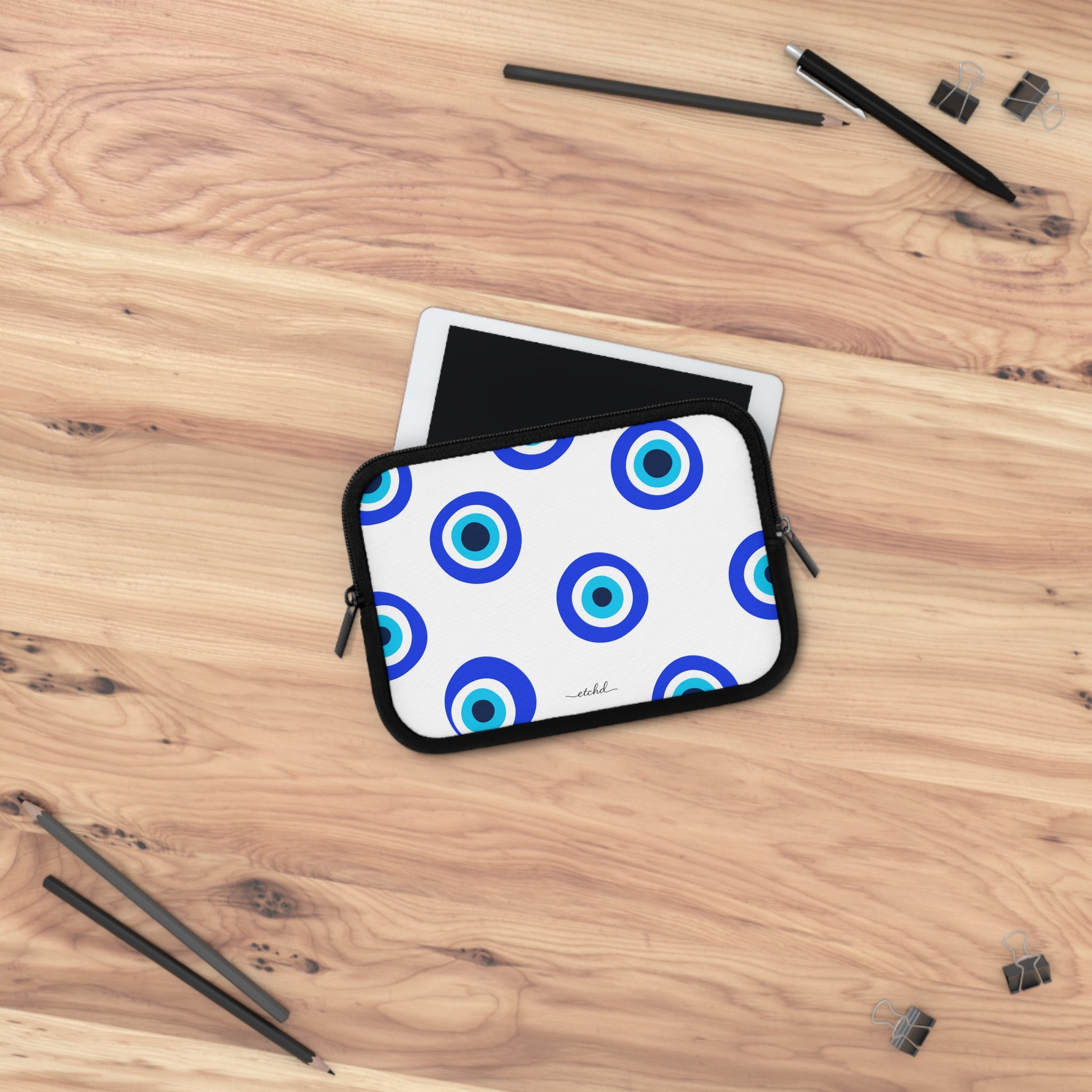 Abstract Evil Eye Laptop Sleeve by etchd, view 14