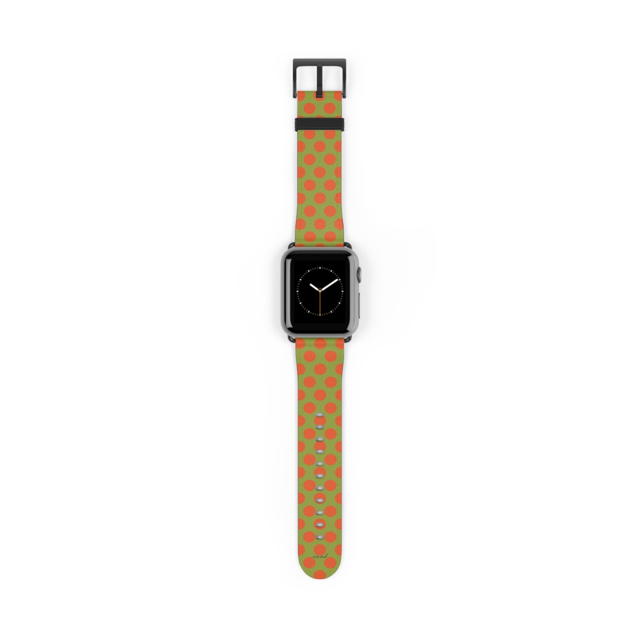 Persimmon And Wasabi Polka Dot Smartwatch Strap by etchd