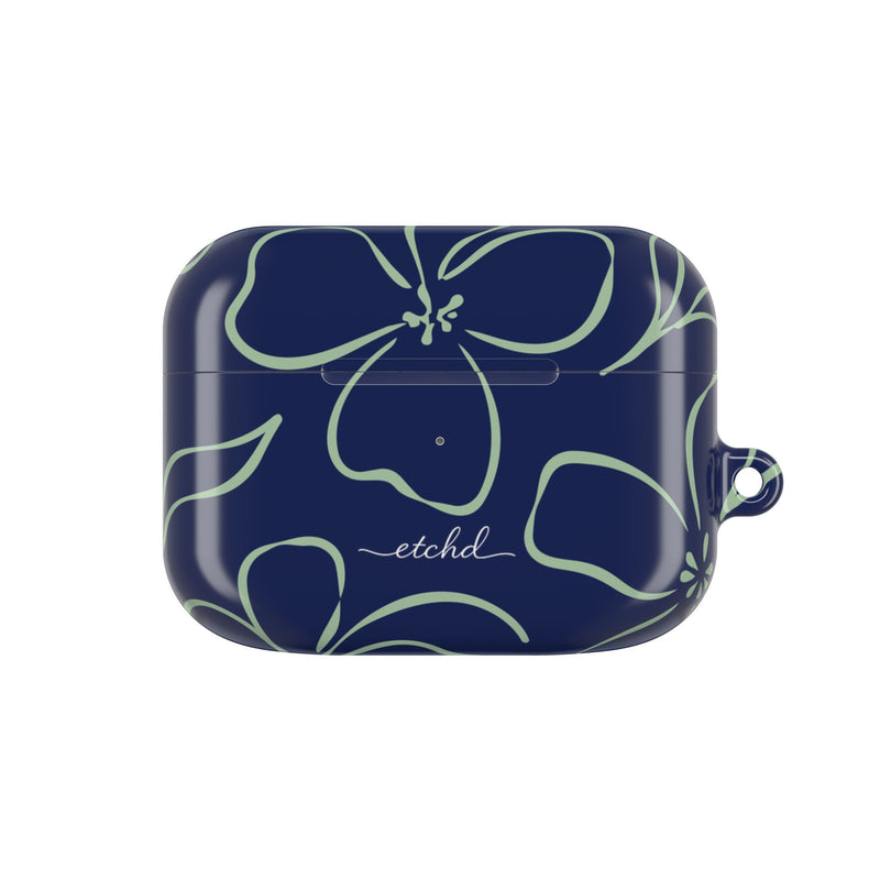 Navy & Sage Floral AirPod Case by etchd