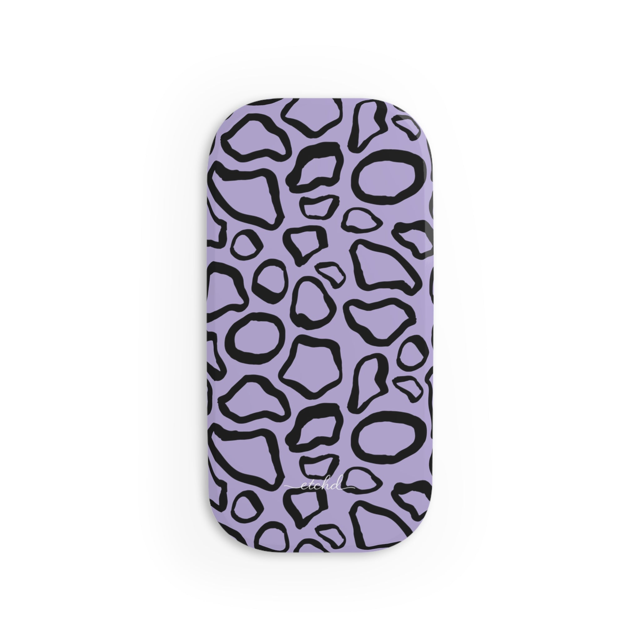 Abstract Print Lavender Click-On Phone Grip by etchd, view 2