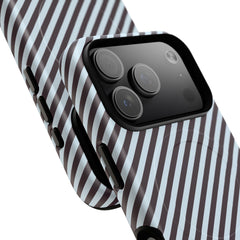 Plum & Blue Striped Diagonal Magnetic Phone Case by etchd, view 100