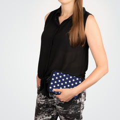 Cream & Navy Polka Dot Laptop Sleeve by etchd, view 15