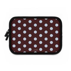Cherry & Blue Polka Dot Laptop Sleeve by etchd, view 2