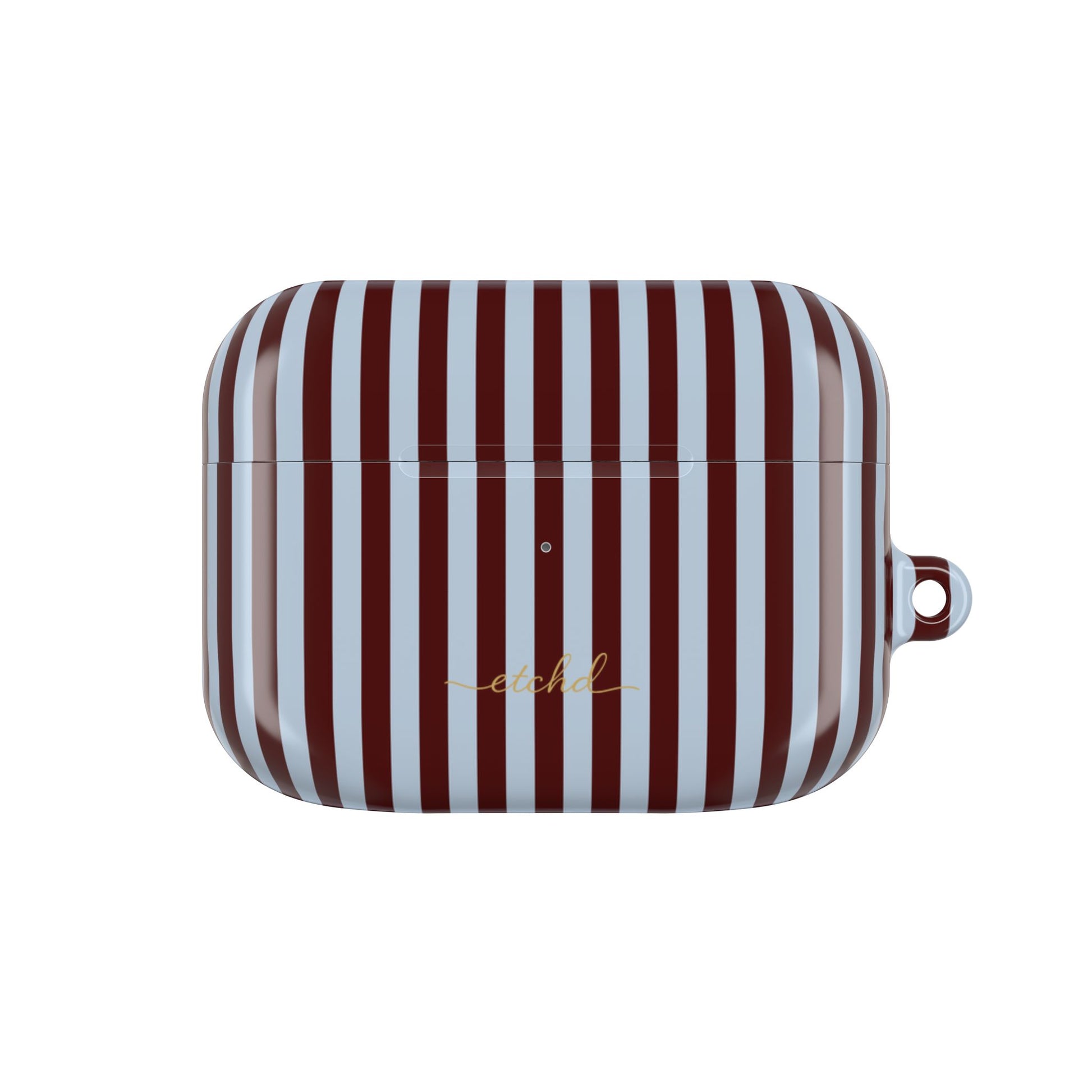 Blue & Cherry Striped AirPod Case by etchd