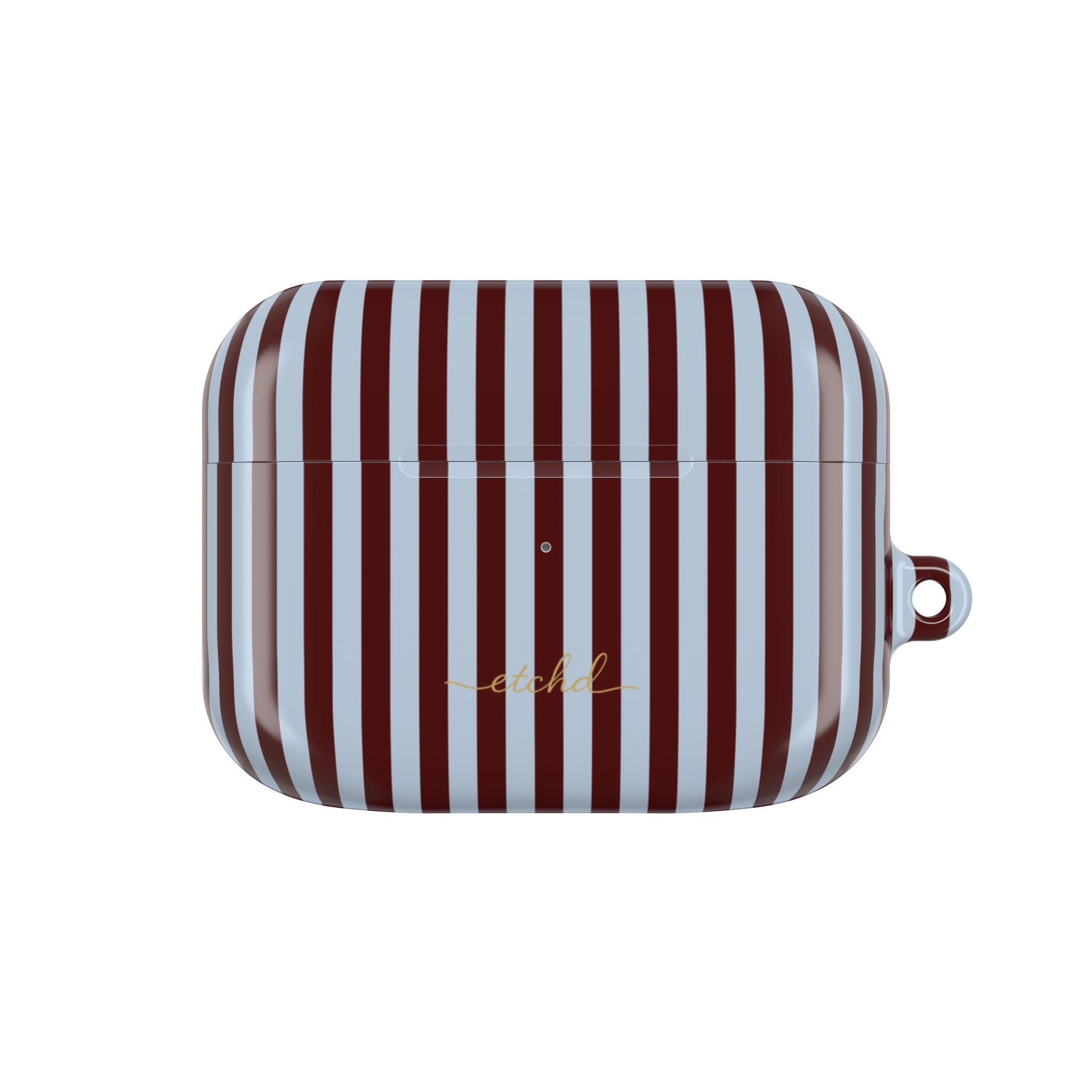 Blue & Cherry Striped AirPod Case by etchd