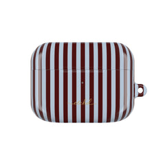 Blue & Cherry Striped AirPod Case by etchd