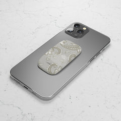 Beige Paisley Click-On Phone Grip by etchd, view 5