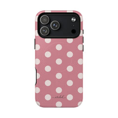 Cream & Blush Polka Dot Magnetic Phone Case by etchd, view 31