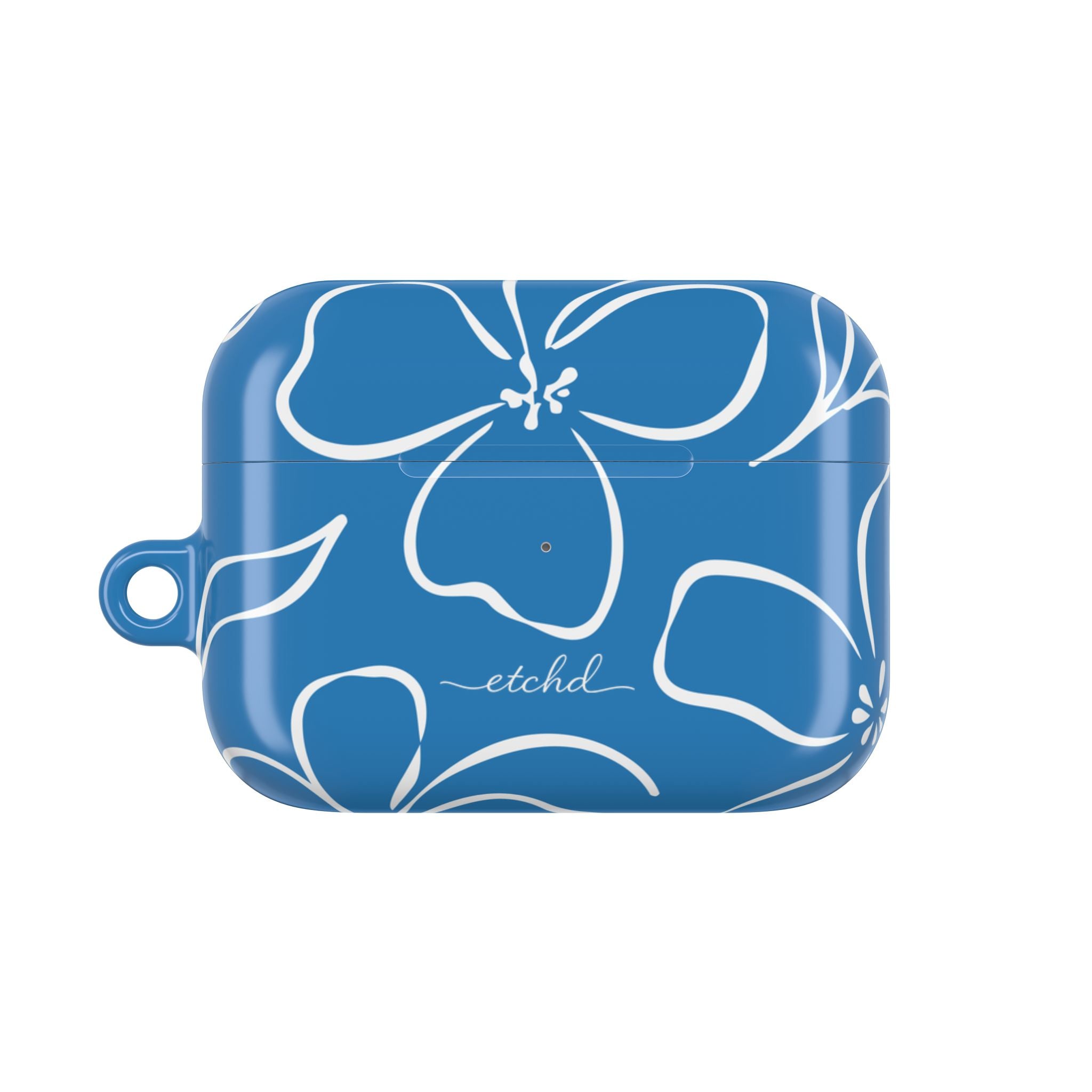 Cerulean & White Floral AirPod Case by etchd, view 2