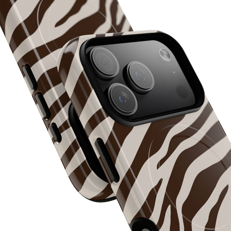 Brown Zebra Magnetic Phone Case by etchd, view 99