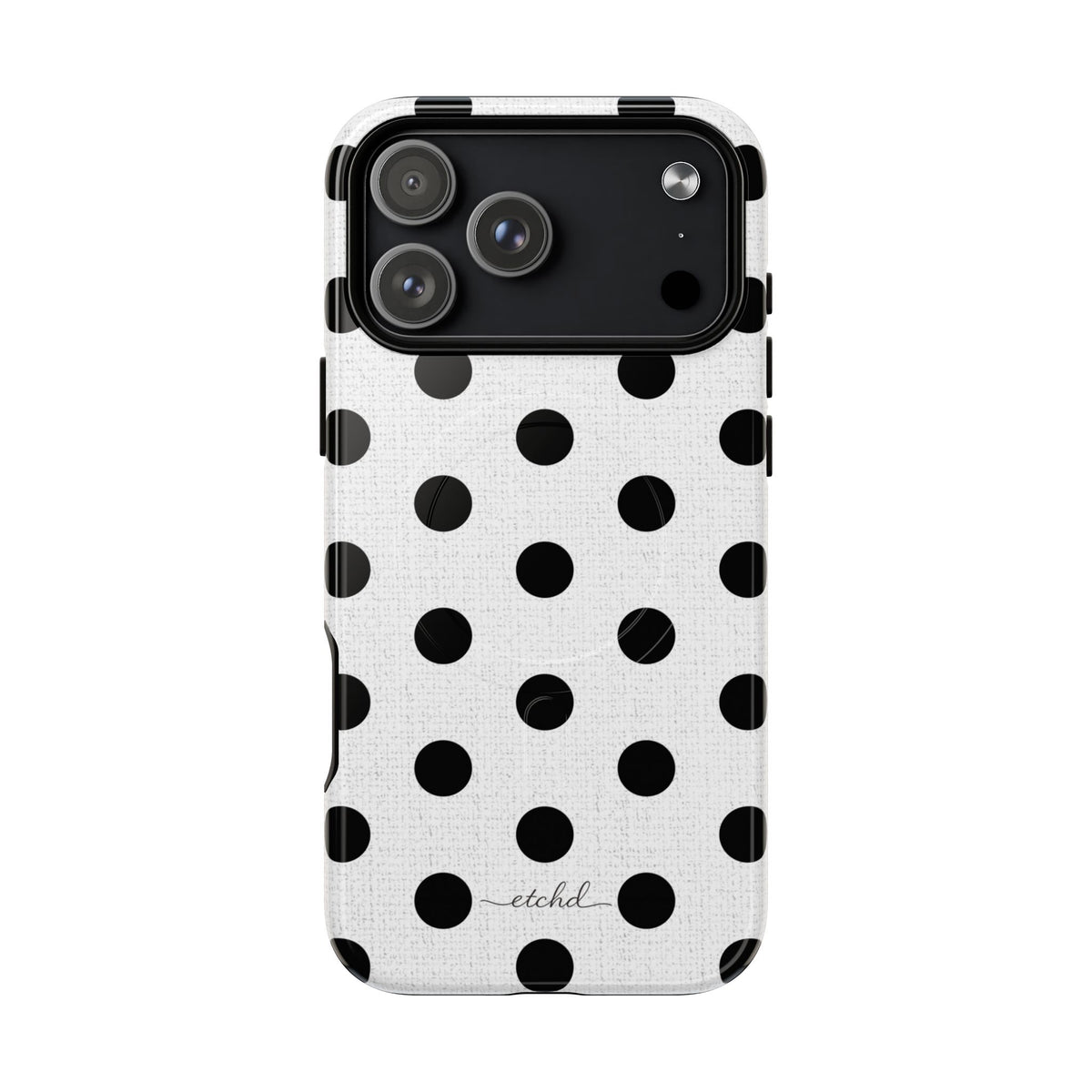 Black & White Polka Dot Magnetic Phone Case by etchd, view 31
