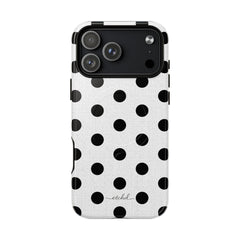 Black & White Polka Dot Magnetic Phone Case by etchd, view 31