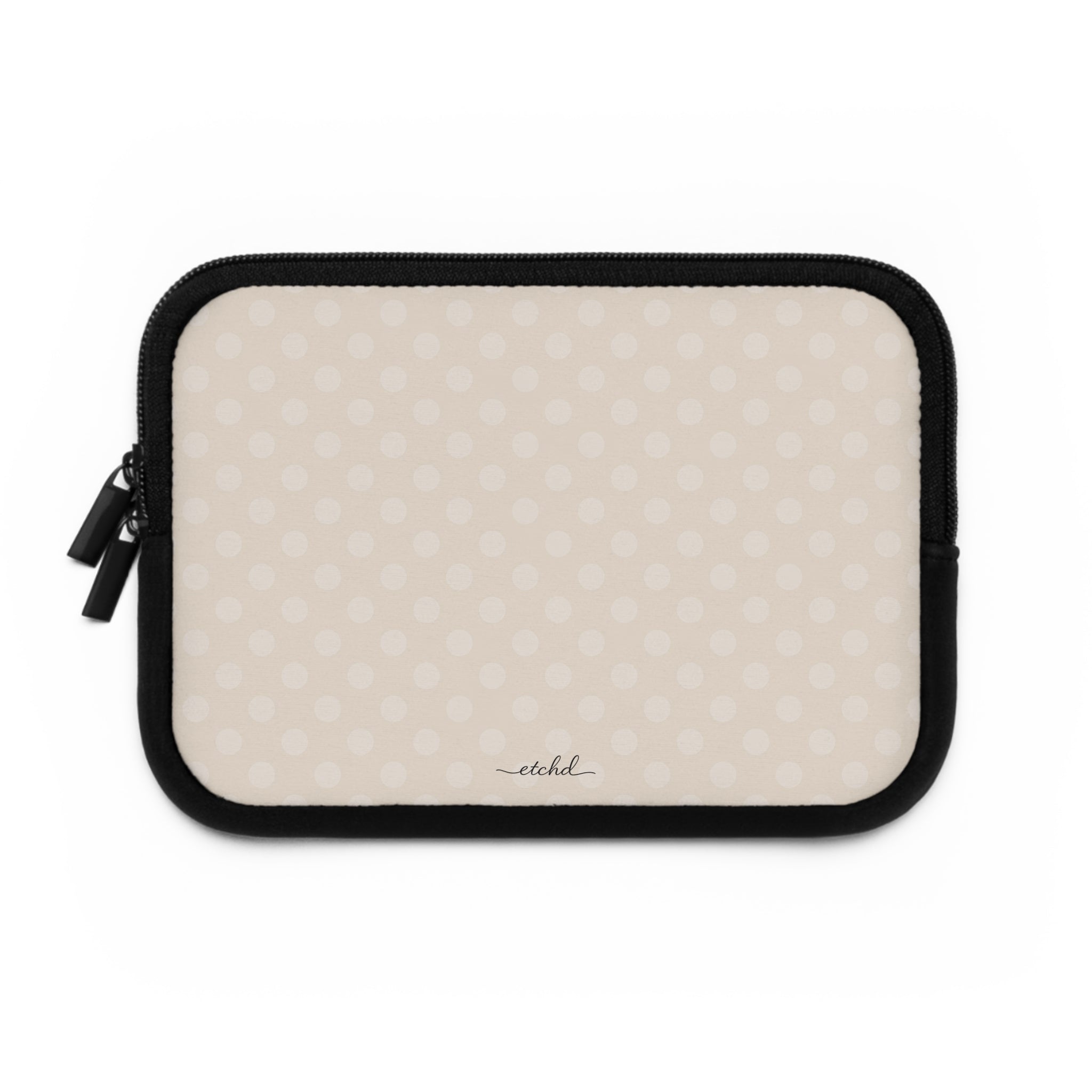 Neutral Polka Dot Laptop Sleeve by etchd, view 2