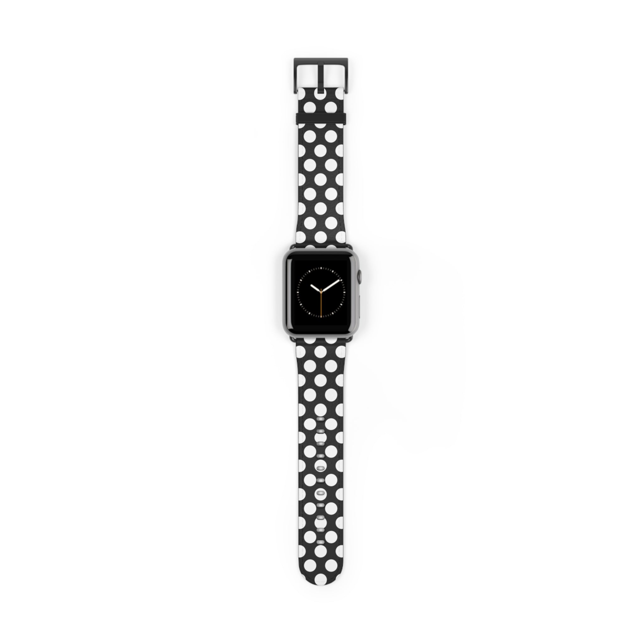 White & Black Polka Dot Smartwatch Strap by etchd, view 2