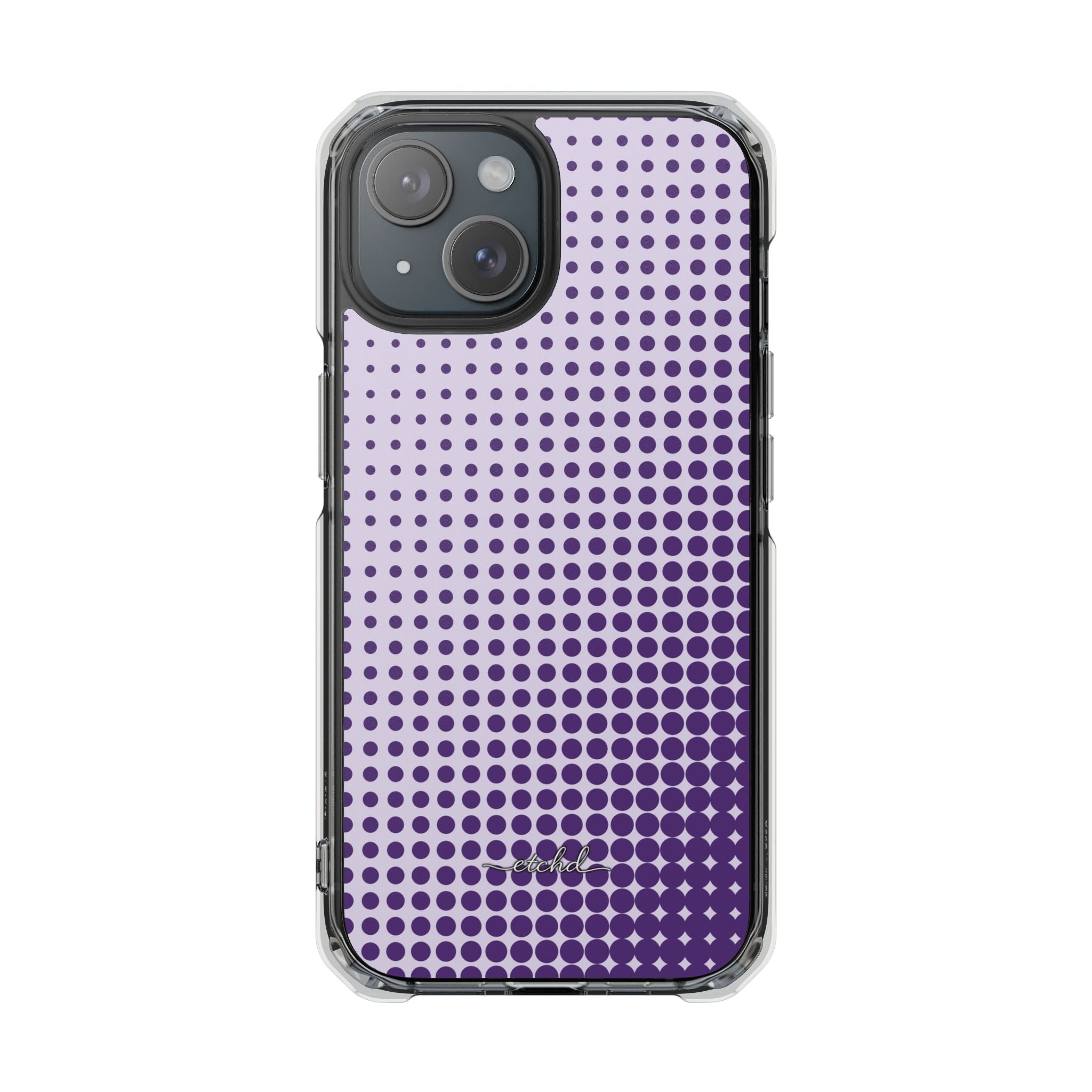 Grape Halftone Coque Téléphone Magnétique Transparente