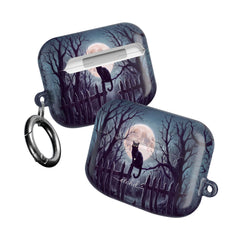 Midnight Cat AirPod Case by etchd, view 10