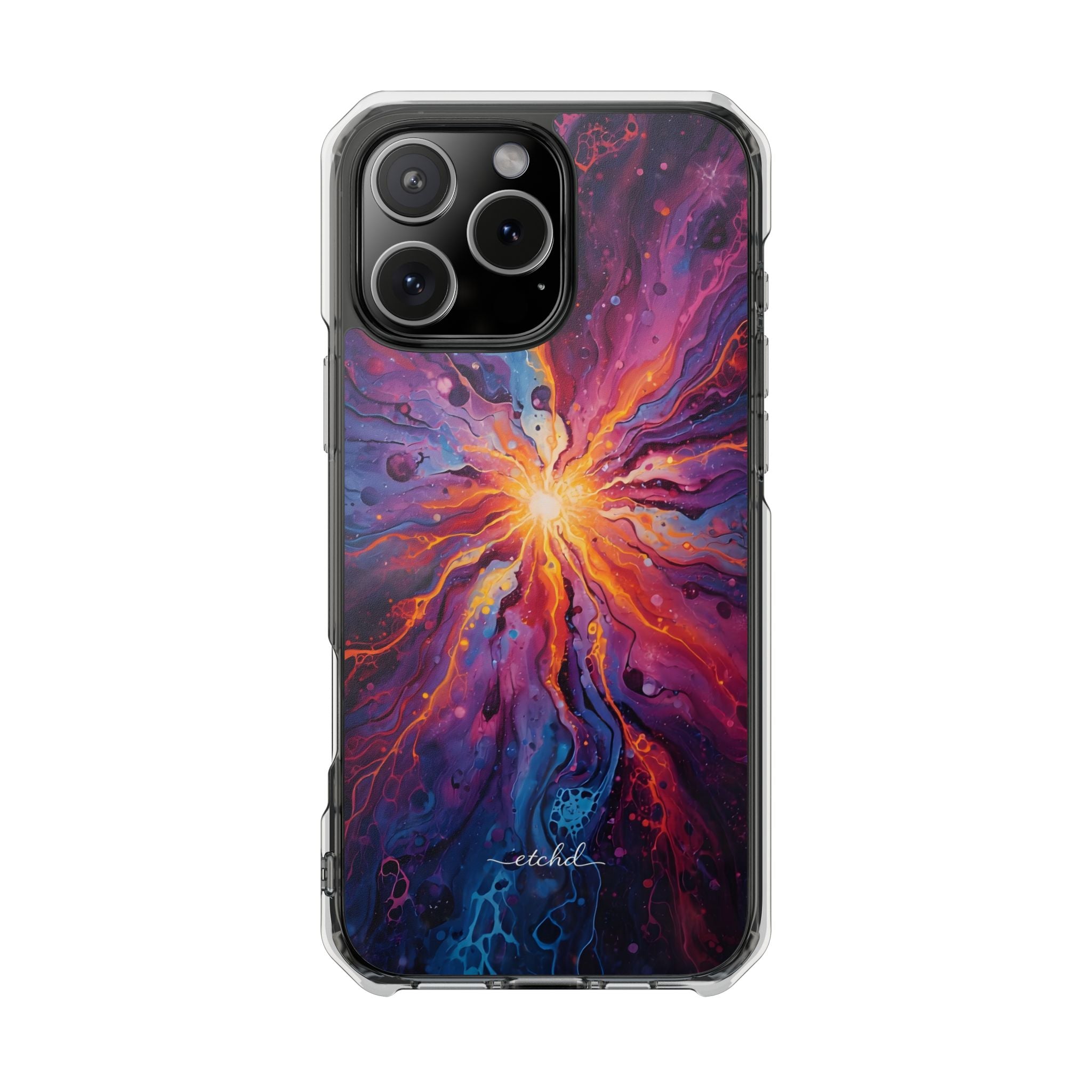 Supernova Clear Magnetic Phone Case by etchd