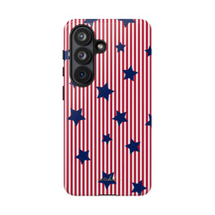 Red Stripes & Blue Stars Phone Case by etchd, view 61