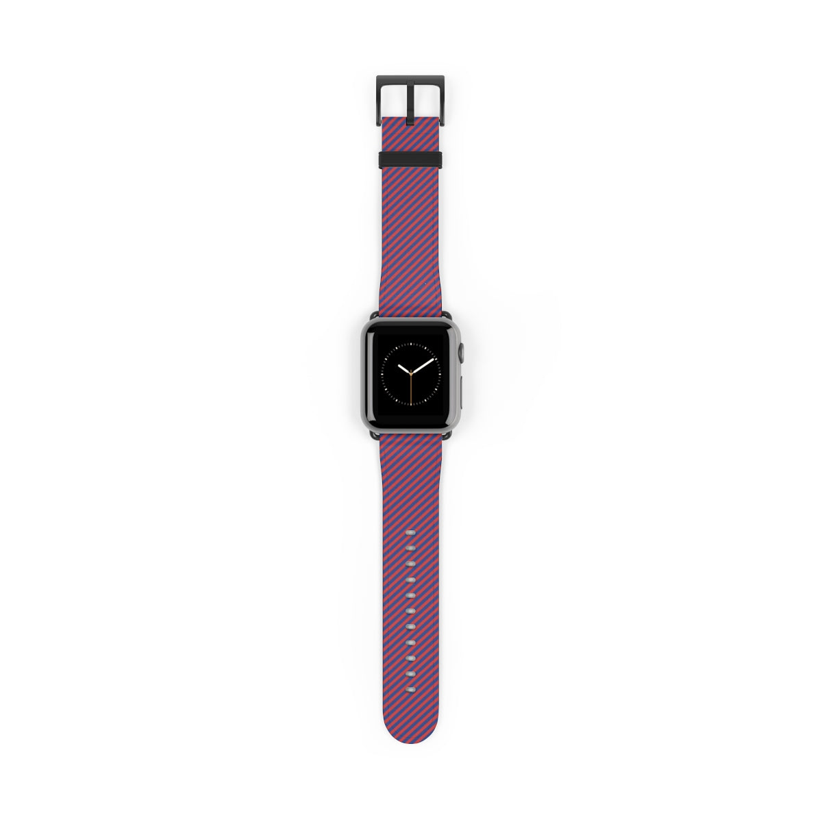 Cobalt & Poppy Striped Diagonal Cinturino per smartwatch di etchd