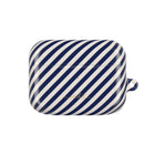 Navy & Cream Striped Diagonal Funda para AirPods