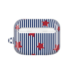 Blue Stripes & Red Stars AirPod Case by etchd, view 7