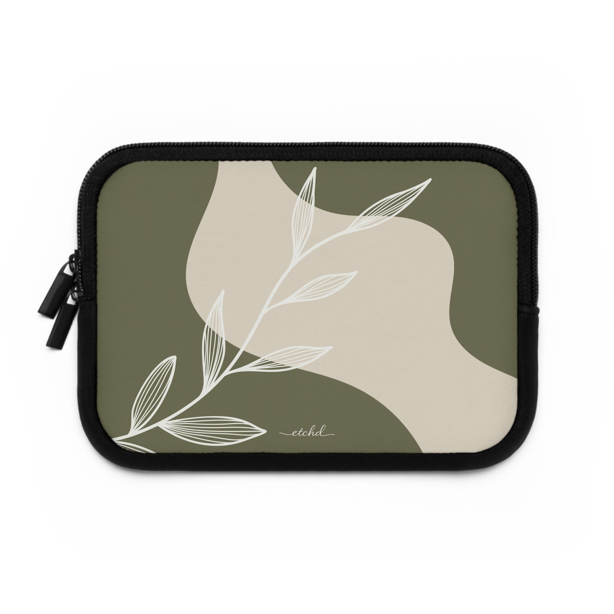 Olive Leaf Laptop Sleeve by etchd, view 2