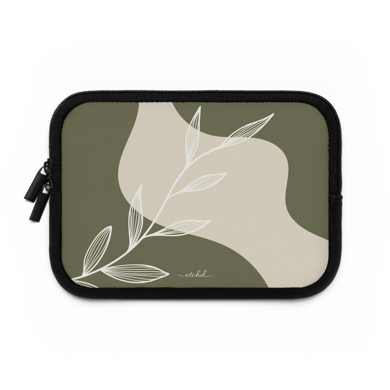 Olive Leaf Laptop Sleeve by etchd, view 2