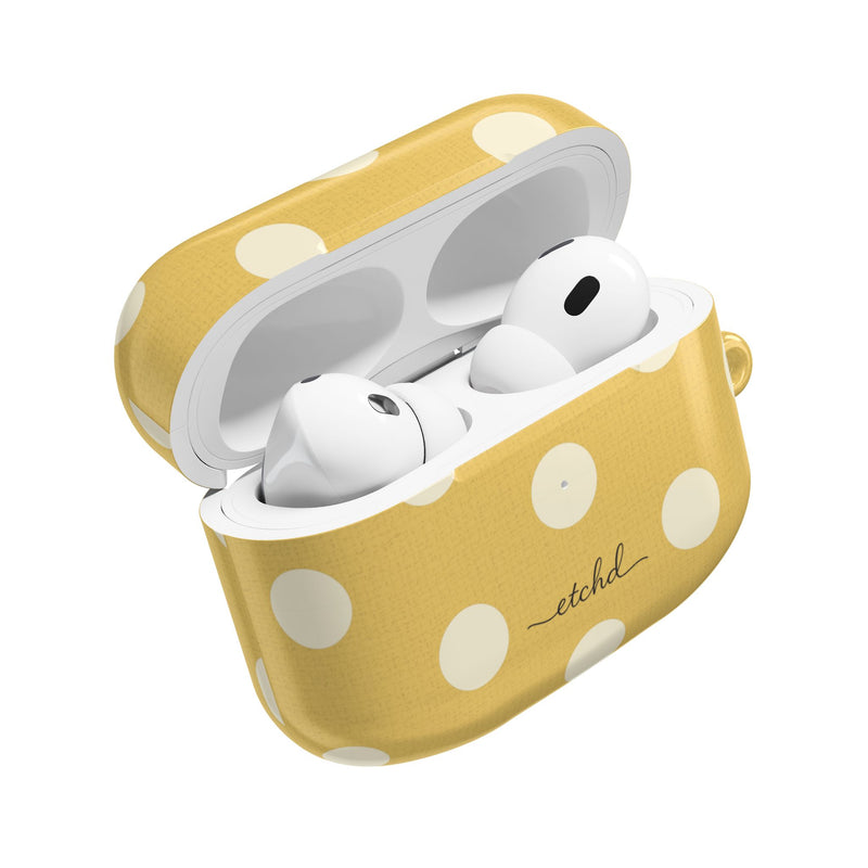 Cream & Butter Polka Dot AirPod Case by etchd, view 9