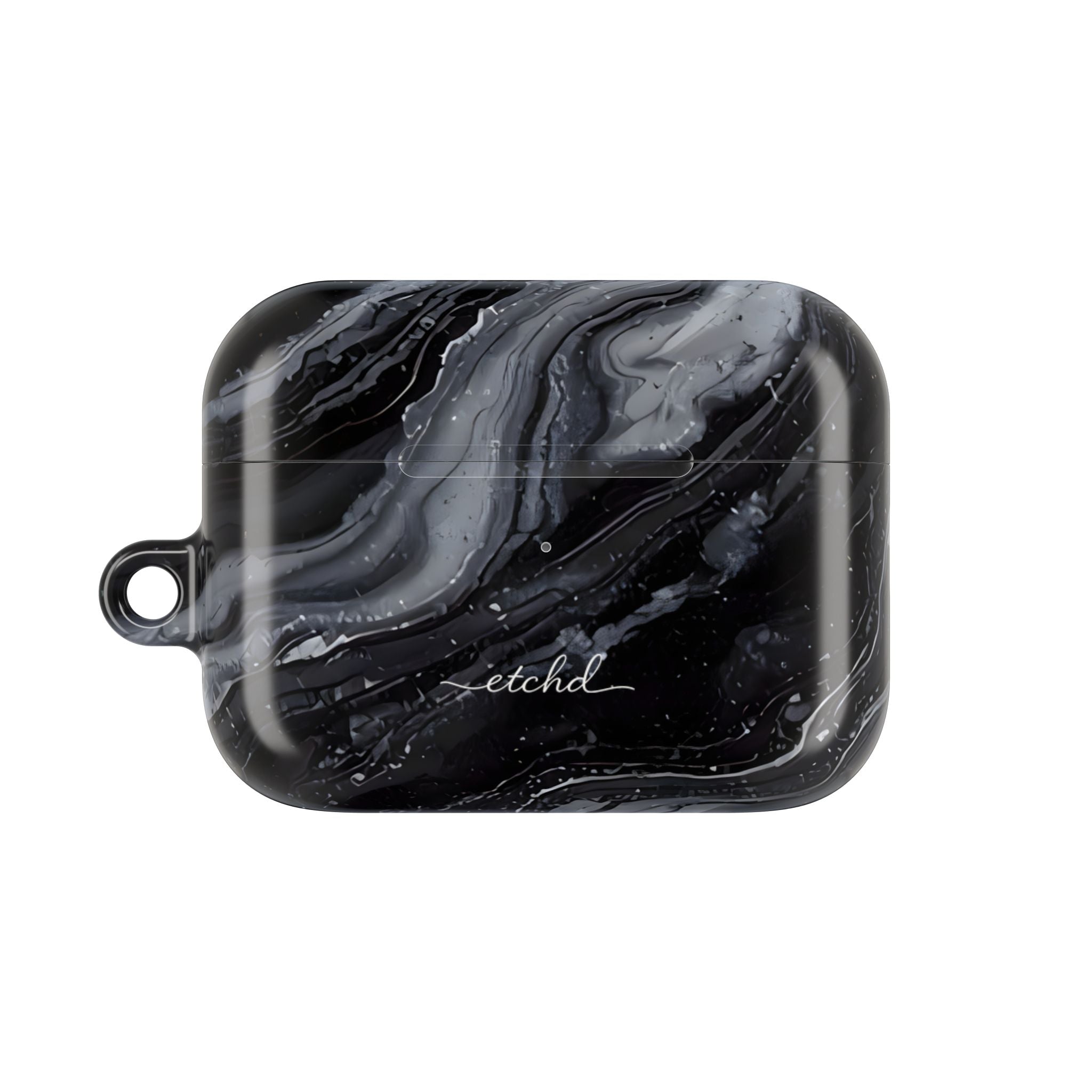 Onyx Pearl AirPod Case by etchd, view 2