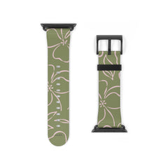 Green & Pink Floral Smartwatch Strap by etchd, view 9