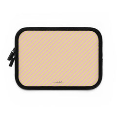 Pink And Butter Diagonal Laptop Sleeve by etchd, view 2