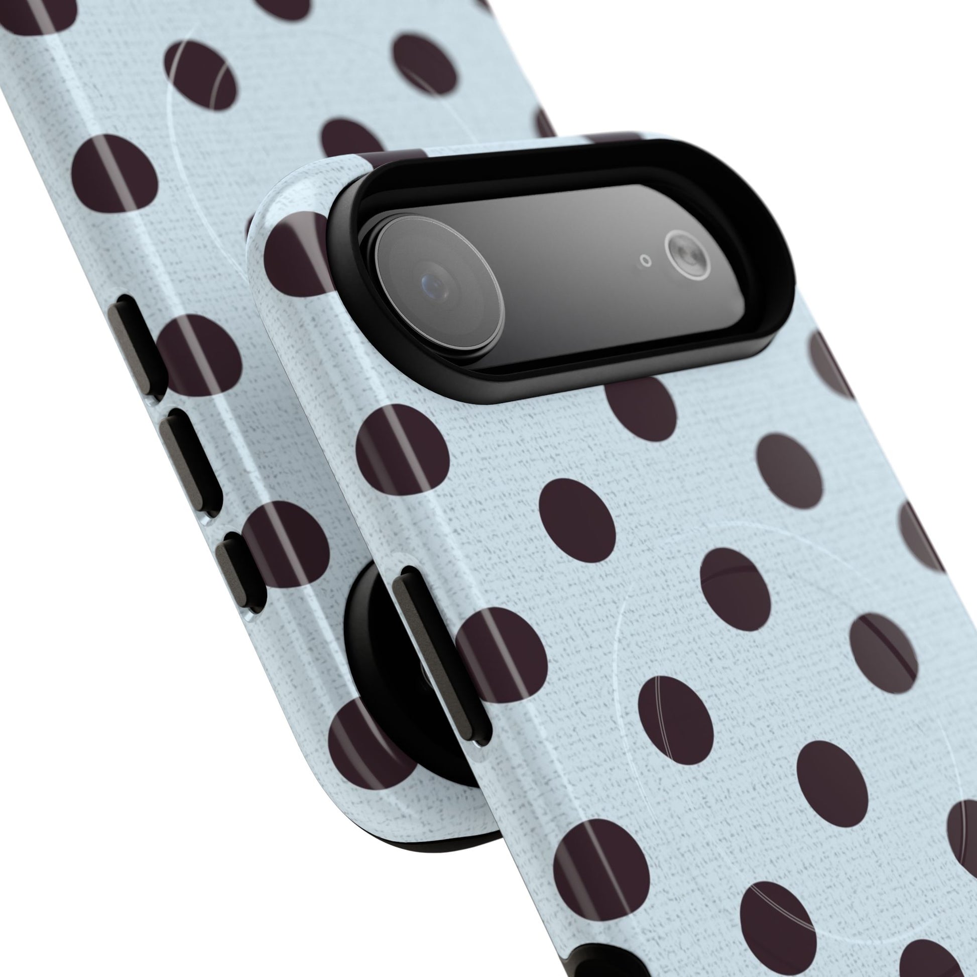 Plum And Blue Polka Dot Magnetic Phone Case by etchd, view 22